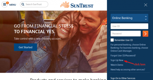 suntrust online banking sign up now