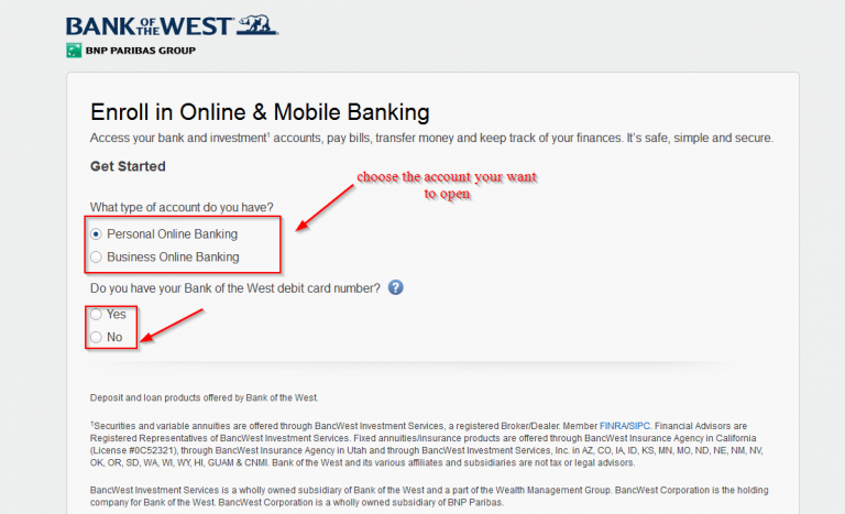 bank of the west pay online