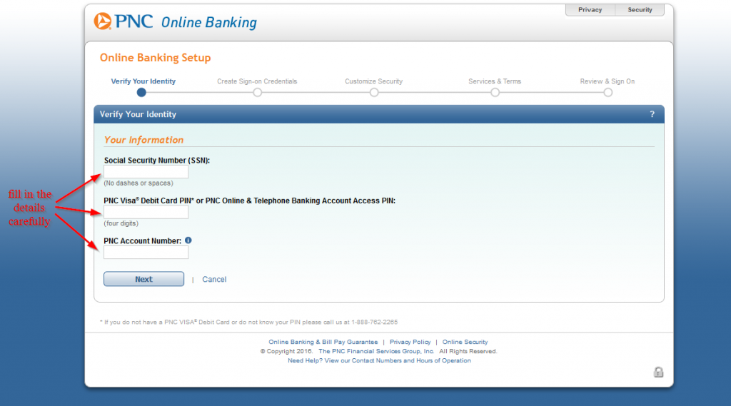 pnc online banking access denied