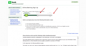 td bank online log