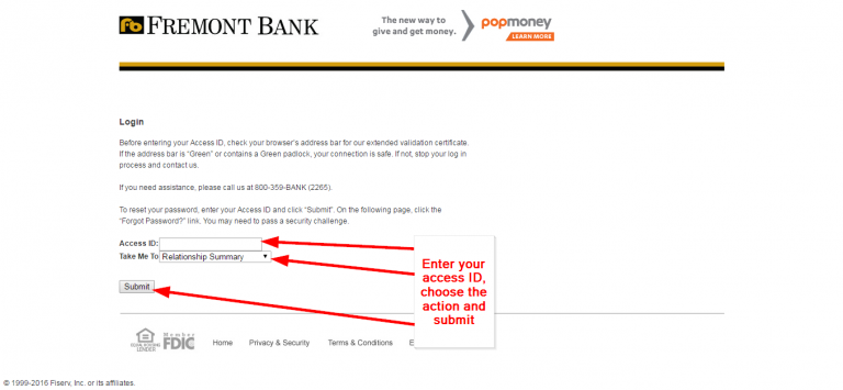 fremont national bank login