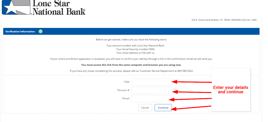 lone star national bank checking account