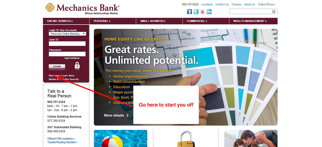 Mechanics Bank Online Banking Login ⋆ Login Bank