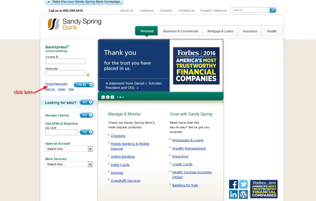 Sandy Spring Bank Online Banking Login ⋆ Login Bank