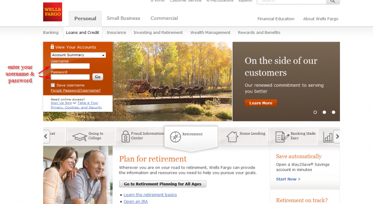 wells fargo login