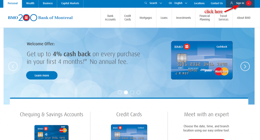 bmo bank .ca login