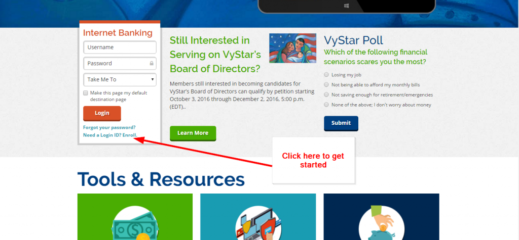 VyStar Credit Union Online Banking Login Login Bank